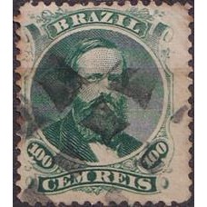 IM0027U.18-SELO DOM PEDRO II DENTEADO, 100 RÉIS - 1866 - U