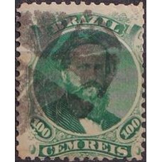 IM0027U.26-SELO DOM PEDRO II DENTEADO, 100 RÉIS - 1866 - U