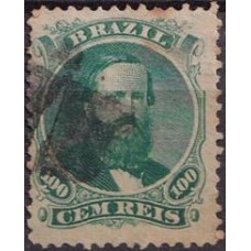 IM0027U.27-SELO DOM PEDRO II DENTEADO, 100 RÉIS - 1866 - U