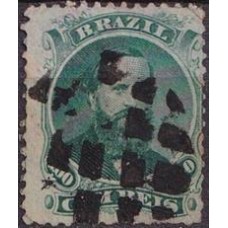 IM0027U.29-SELO DOM PEDRO II DENTEADO, 100 RÉIS - 1866 - U