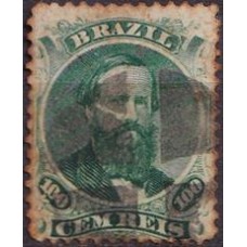 IM0027U.31-SELO DOM PEDRO II DENTEADO, 100 RÉIS - 1866 - U