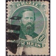 IM0027U.32-SELO DOM PEDRO II DENTEADO, 100 RÉIS - 1866 - U