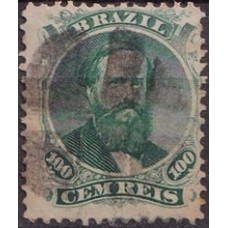 IM0027U.33-SELO DOM PEDRO II DENTEADO, 100 RÉIS - 1866 - U