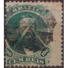 IM0027U.38-SELO DOM PEDRO II DENTEADO, 100 RÉIS - 1866 - U