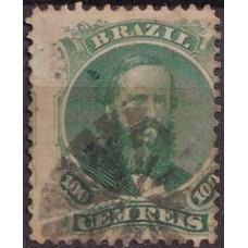 IM0027U.39-SELO DOM PEDRO II DENTEADO, 100 RÉIS - 1866 - U