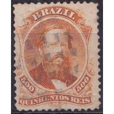 IM0029U.21-SELO DOM PEDRO II DENTEADO, 500 RÉIS - 1866 - U