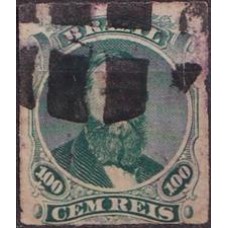 IM0034UA.08-SELO DOM PEDRO II PERCÉ, 100 RÉIS - 1876 - U