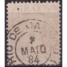 IM0059U.13-SELO DOM PEDRO II FUNDO LINHADO - 1883 - U