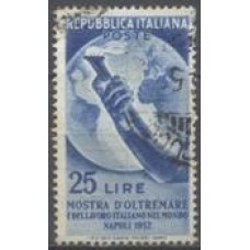 ITA0629U-SELO EXPOSIÇÃO DE OUTREMAR - ITÁLIA - 1952 - U