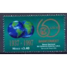 MEX1746M-SELO 60º ANIVERSÁRIO DO BANCO NACIONAL DE COMÉRCIO EXTERIOR - MÉXICO - 1997 - MINT