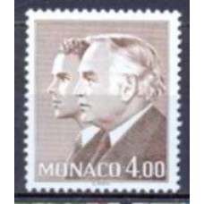 MNC1284M-SELO PRÍNCIPES RAINIER III E ALBERT, 4F - MÔNACO - 1981 - MINT