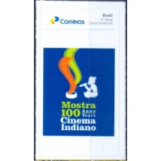 PB0036M-SELO PERSONALIZADO PRISMA AUTOADESIVO, CENTENÁRIO CINEMA INDIANO, LOGO - 17 - MINT