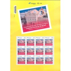 PB0105MF-FOLHA PERSONALIZADO CATEDRAL PRIMACIAL DO BRASIL - FACHADA, GOMADO - 2019 - MINT