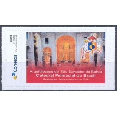 PB0108M-SELO PERSONALIZADO CATEDRAL PRIMACIAL DO BRASIL - INTERIOR, AUTOADESIVO - 2019 - MINT