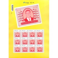 PB0191MF-FOLHA PERSONALIZADO OS GRANDES NOMES DA FILATELIA BRASILEIRA - JOSÉ MARIA MONTEIRO MARTINS, GOMADO - 2021 - MINT