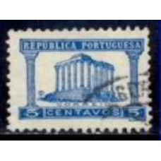 POR0577U-SELO TEMPLO DE DIANA, 5C - PORTUGAL - 1935/36 - U