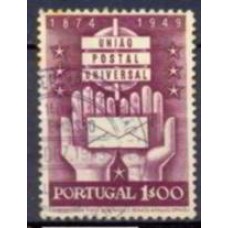 POR0726UA-SELO 75º ANIVERSÁRIO DA UPU - UNIÃO POSTAL UNIVERSAL, 1E - PORTUGAL - 1949 - U