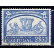 POR0759U-SELO MUSEU NACIONAL DOS COCHES, 2,30E - PORTUGAL - 1952 - U
