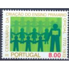 POR1199M-SELO BICENTENÁRIO DO ENSINO PRIMÁRIO OFICIAL, 8E - PORTUGAL - 1973 - MINT