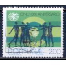 POR1268UA-SELO 30º ANIVERSÁRIO DA ONU, 2E - PORTUGAL - 1975 - U