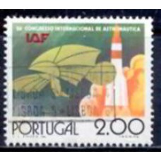 POR1271UA-SELO 26º CONGRESSO DA FEDERAÇÃO INTERNACIONAL DE ASTRONÁUTICA, 2E - PORTUGAL - 1975 - U