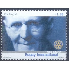 POR2890M-SELO CENTENÁRIO DO ROTARY INTERNATIONAL (DO BLOCO) - PORTUGAL - 2005 - MINT