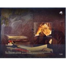 PORB299M-BLOCO BICENTENÁRIO DO NASCIMENTO DE SCHUMANN - PORTUGAL - 2010 - MINT