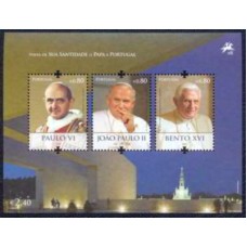 PORB304M-BLOCO VISITA DO PAPA BENTO XVI A PORTUGAL - PORTUGAL - 2010 - MINT