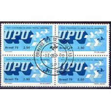 QC1105.28-QUADRA XVIII CONGRESSO DA UNIÃO POSTAL UNIVERSAL, 2,50 SÍMBOLO - 1979 - CPD SÃO PAULO