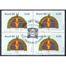 QC1138.01-QUADRA ARTE INDÍGENA, MÁSCARA TAPIRAPÉ - 1980 - CBC BRASÍLIA