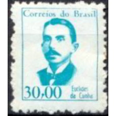 RE0520M-SELO VULTOS CÉLEBRES, EUCLIDES DA CUNHA - 1966 - MINT