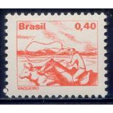 RE0561M-SELO TIPOS E PROFISSÕES NACIONAIS, VAQUEIRO - 1977 - MINT