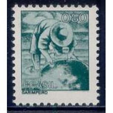 RE0563M-SELO TIPOS E PROFISSÕES NACIONAIS, GARIMPEIRO - 1976 - MINT