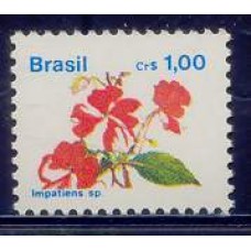 RE0676M-SELO FLORA BRASILEIRA PADRÃO CRUZEIRO, 1,00 - 1990 - MINT