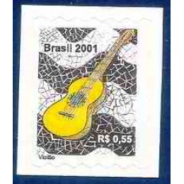 RE0809M-SELO INSTRUMENTOS MUSICAIS, VIOLÃO - 2001 - MINT