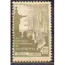 SB0025N-SELO 4ª EXPOSIÇÃO PAN-AMERICANA DE ARQUITETURA, 200 RÉIS - 1930 - N