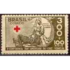 SB0089N-SELO 3ª CONFERÊNCIA PANAMERICANA DA CRUZ VERMELHA, 300 RÉIS - 1935 - N