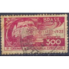 SB0100U-SELO 4º CENTENÁRIO DA COLONIZAÇÃO DO ESPÍRITO SANTO, 300 RÉIS - 1935 - U