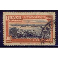 SB0116U-SELO 2ª CONFERÊNCIA SULAMERICANA DE RADIOCOMUNICAÇÕES, 300 RÉIS - 1937 - U