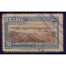 SB0117U-SELO 2ª CONFERÊNCIA SULAMERICANA DE RADIOCOMUNICAÇÕES, 700 RÉIS - 1937 - U