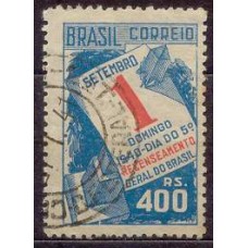 SB0158U-SELO 5º RECENSEAMENTO GERAL DO BRASIL, FILIGRANA "O" - 1941 - U