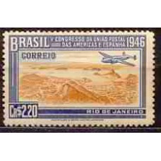 SB0219M-SELO 5º CONGRESSO DA UNIÃO POSTAL DAS AMÉRICAS E ESPANHA - UPAE, CR$ 2,20 - 1946 - MINT