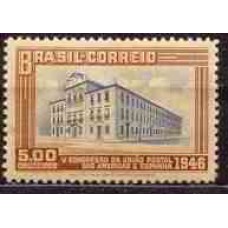 SB0220M-SELO 5º CONGRESSO DA UNIÃO POSTAL DAS AMÉRICAS E ESPANHA - UPAE, CR$ 5,00 - 1946 - MINT