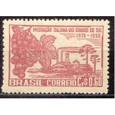 SB0251M-SELO 75 ANOS DA IMIGRAÇÃO ITALIANA NO RIO GRANDE DO SUL - 1950 - MINT