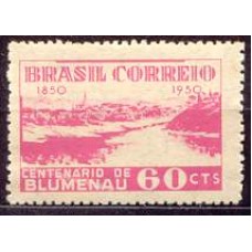 SB0256M-SELO CENTENÁRIO DE BLUMENAU/SC - 1950 - MINT
