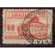SB0257U-SELO CENTENÁRIO DA ELEVAÇÃO DO AMAZONAS À CATEGORIA DE PROVÍNCIA - 1950 - U