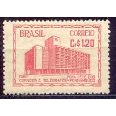 SB0260M-SELO INAUGURAÇÃO DO EDIFÍCIO DOS CORREIOS E TELÉGRAFOS DE PERNAMBUCO, CR$ 1,20 - 1951 - MINT