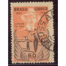 SB0270U-SELO CINQUENTENÁRIO DA PROVA DE DIRIGIBILIDADE POR SANTOS DUMONT E SEMANA DA ASA, 60C - 1951 - U