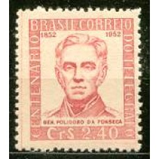 SB0278M-SELO CENTENÁRIO DO TELÉGRAFO ELÉTRICO NO BRASIL, GENERAL POLIDORO FONSECA - 1952 - MINT