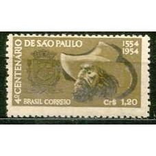 SB0291N-SELO PROPAGANDA DO 4º CENTENÁRIO DE SÃO PAULO, CR$ 1,20 - 1953 - N